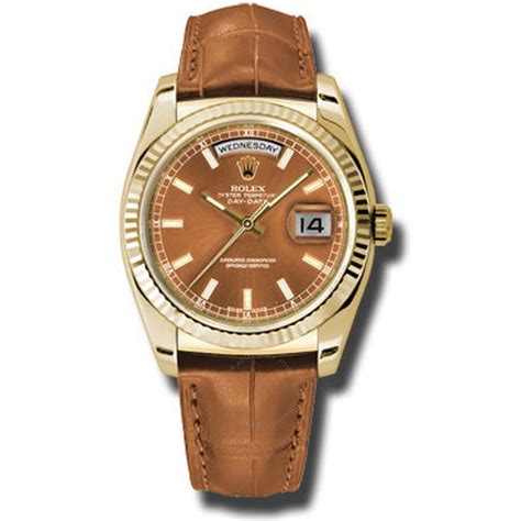 rolex day date cognac|rolex day date watch.